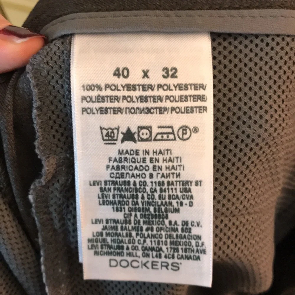 Dockers Straight Fit Gray Dress Pants Size 40 X 32